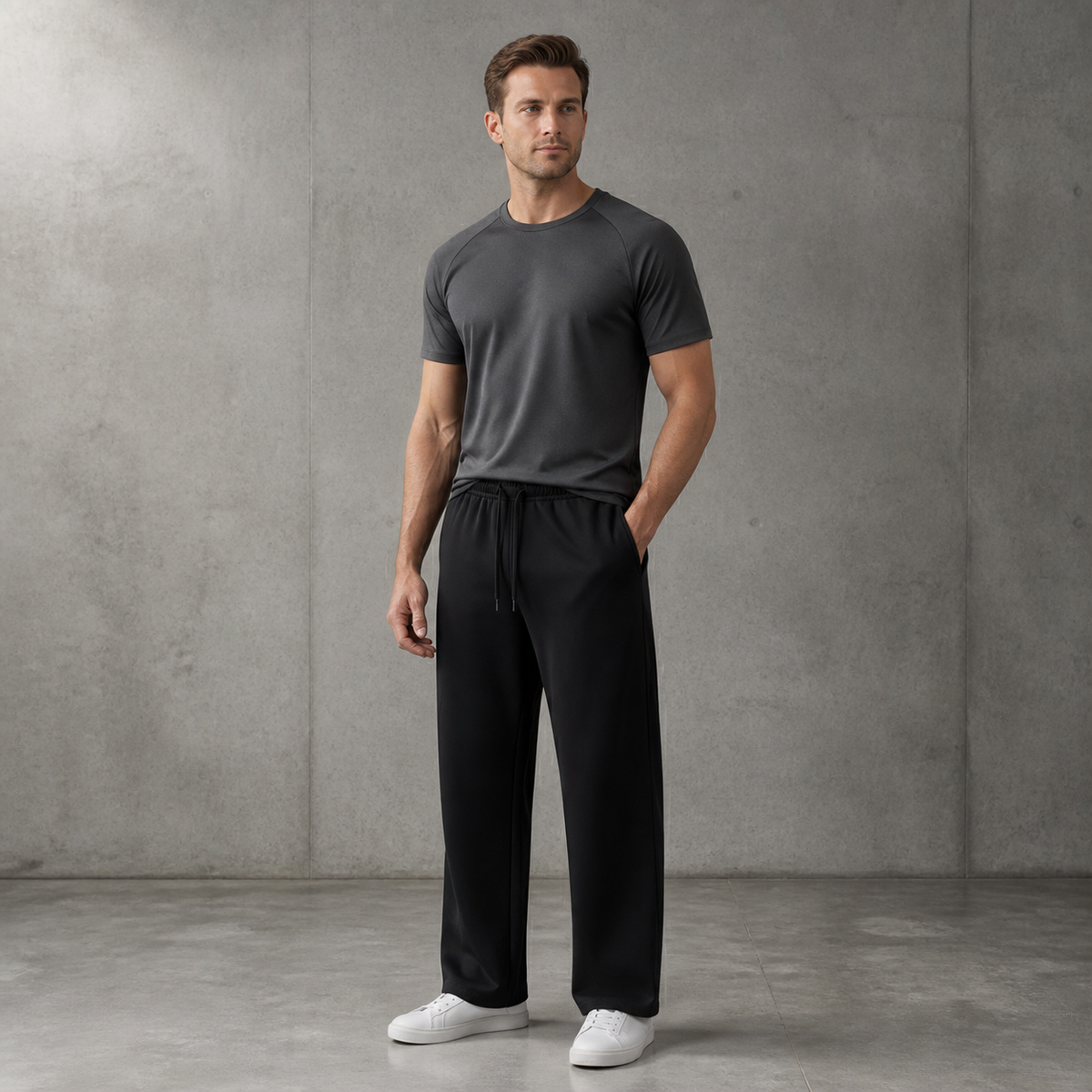 Averon straight-leg sweatpants shown full length