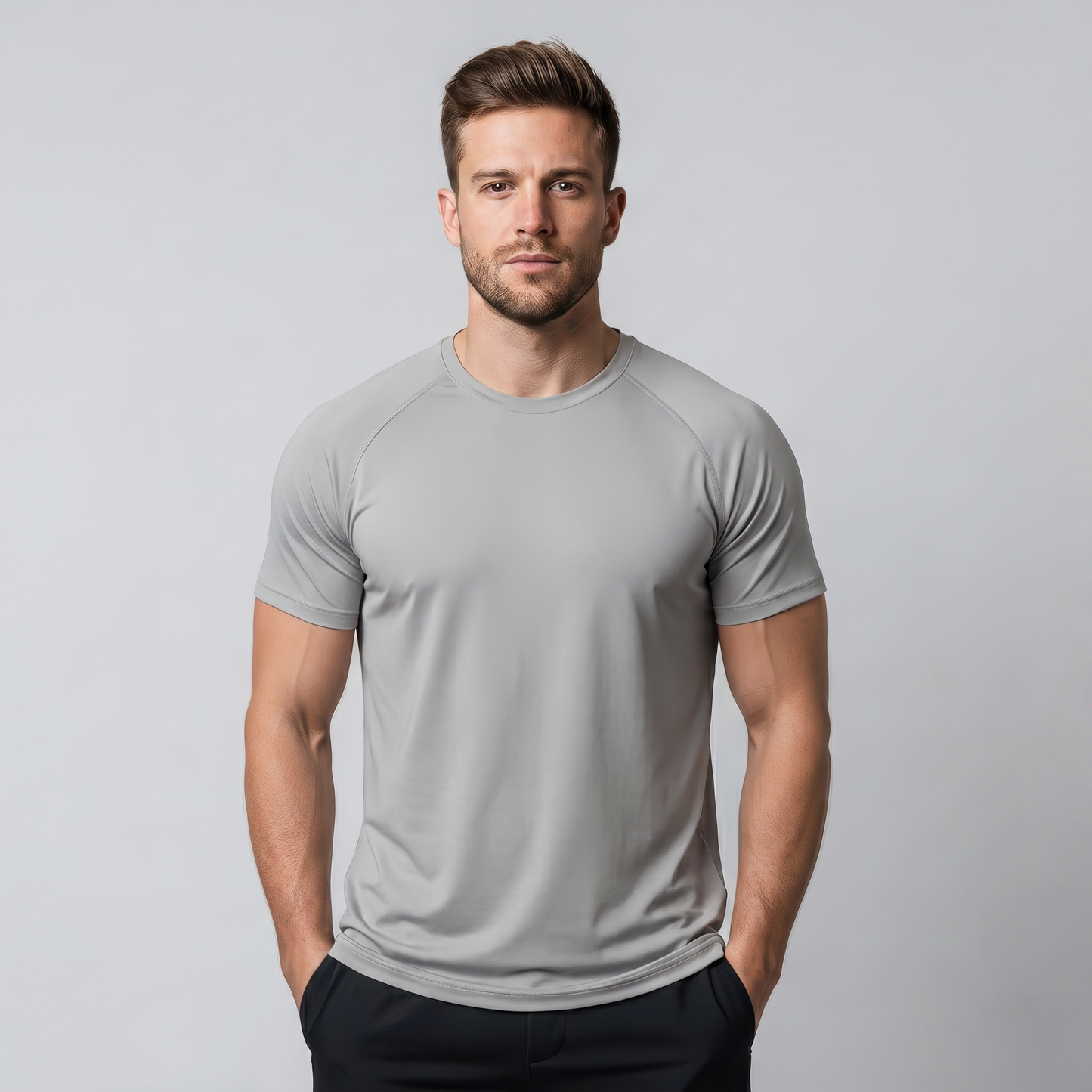 AVERON FitFlex Tee - Grey - model raglan